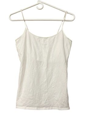 aerie White Slim Spaghetti Strap Cami